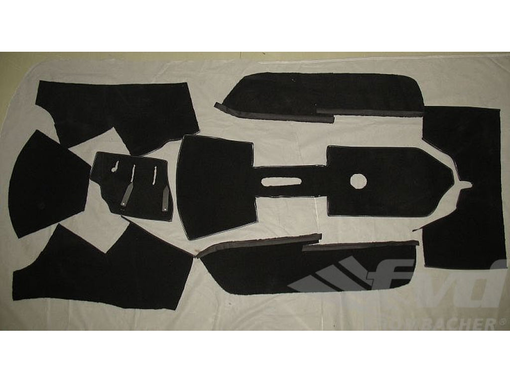 Carpet Set 911 / 930 Targa 1986-89 - Complete - Black - Feintuft Velour