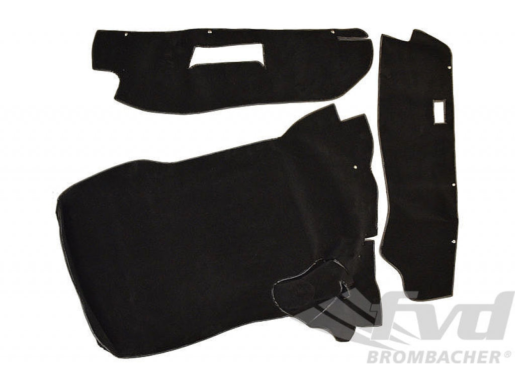 Trunk Carpet Set 911 / 930 1977-86 - Black - Sliverknit Velour