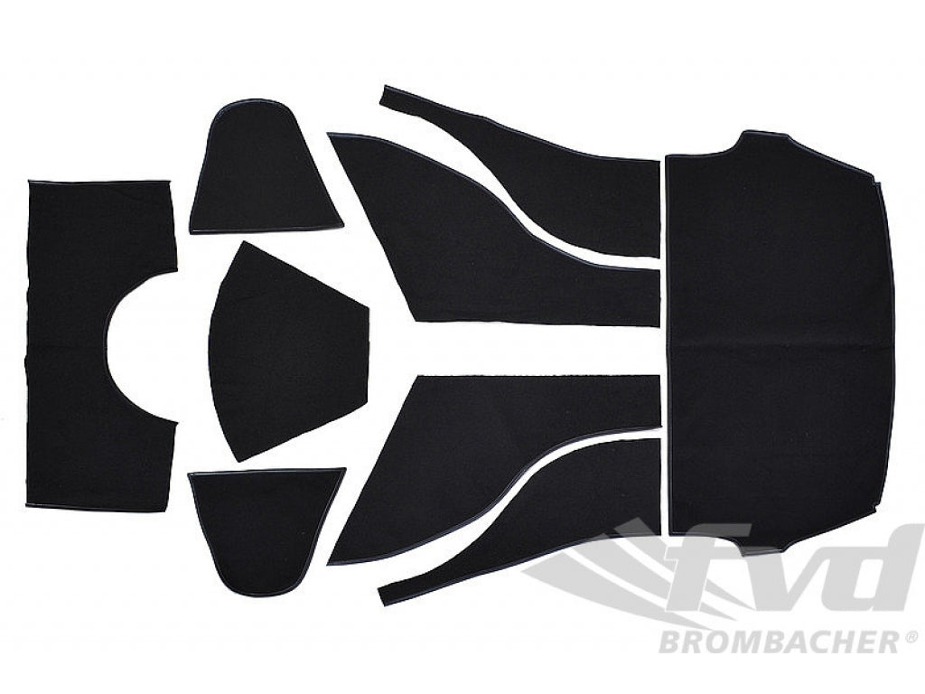 Carpet Set 911 74-86 RS / RS Tribute - Black - Rear - German Nadel Filz