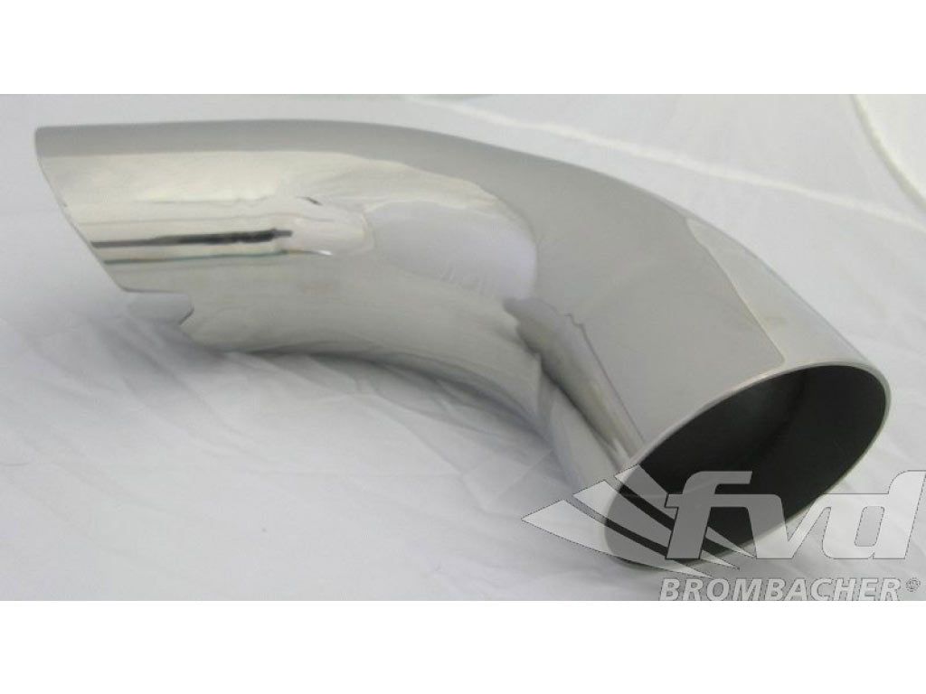 End pipe 85mm Right chrome plated