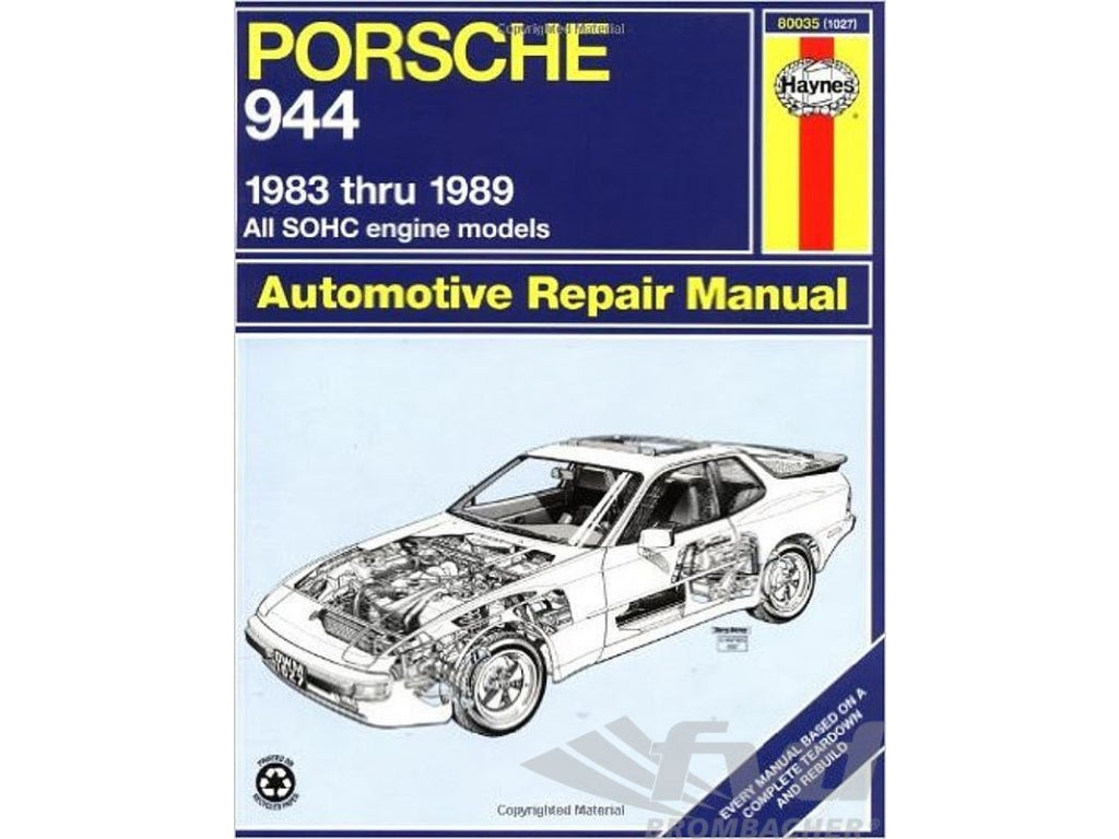 914 Haynes Repair Manual 944 1982-89 - English