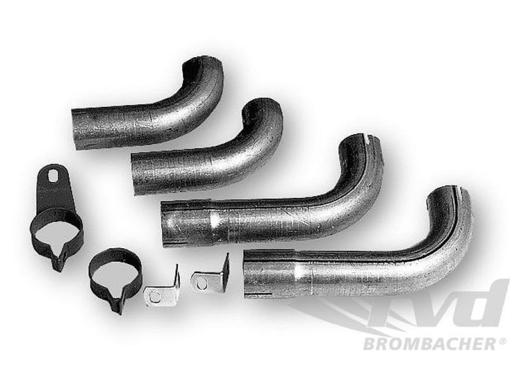 Tail pipe set with clamps 356 B Model T6 Europe, 356 C Europe
