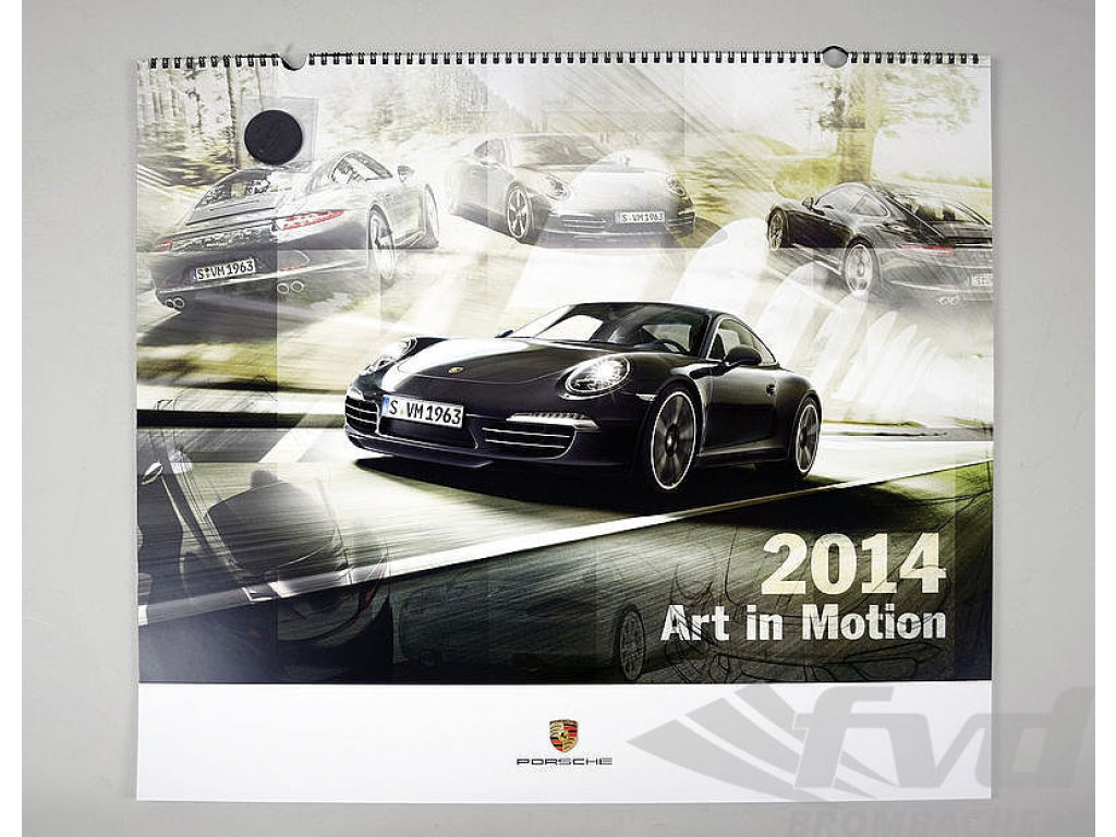 Calender 2014 Porsche calender Art in Motion