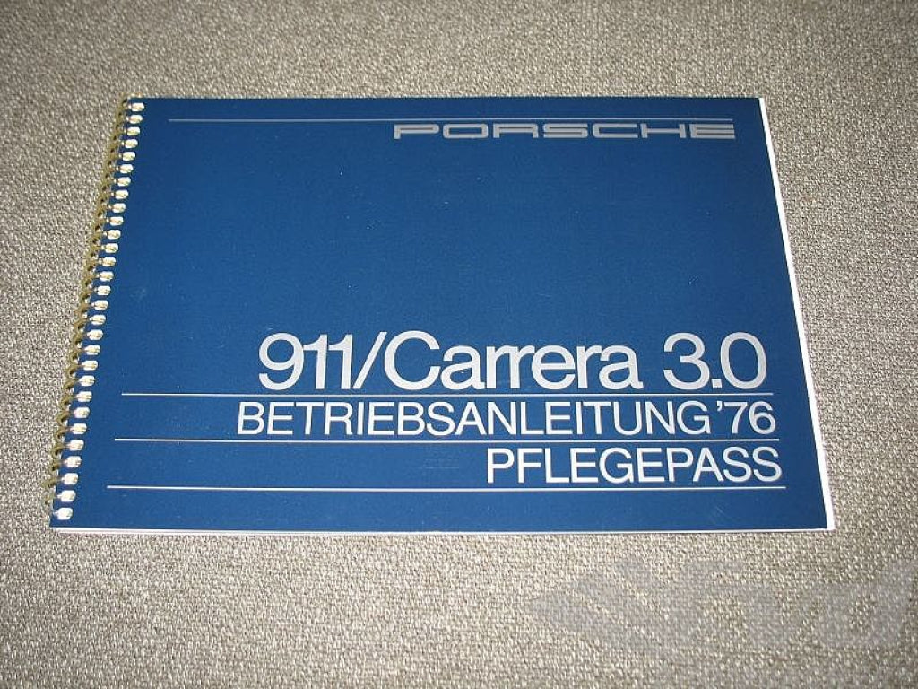 Owners manual 911 76 german