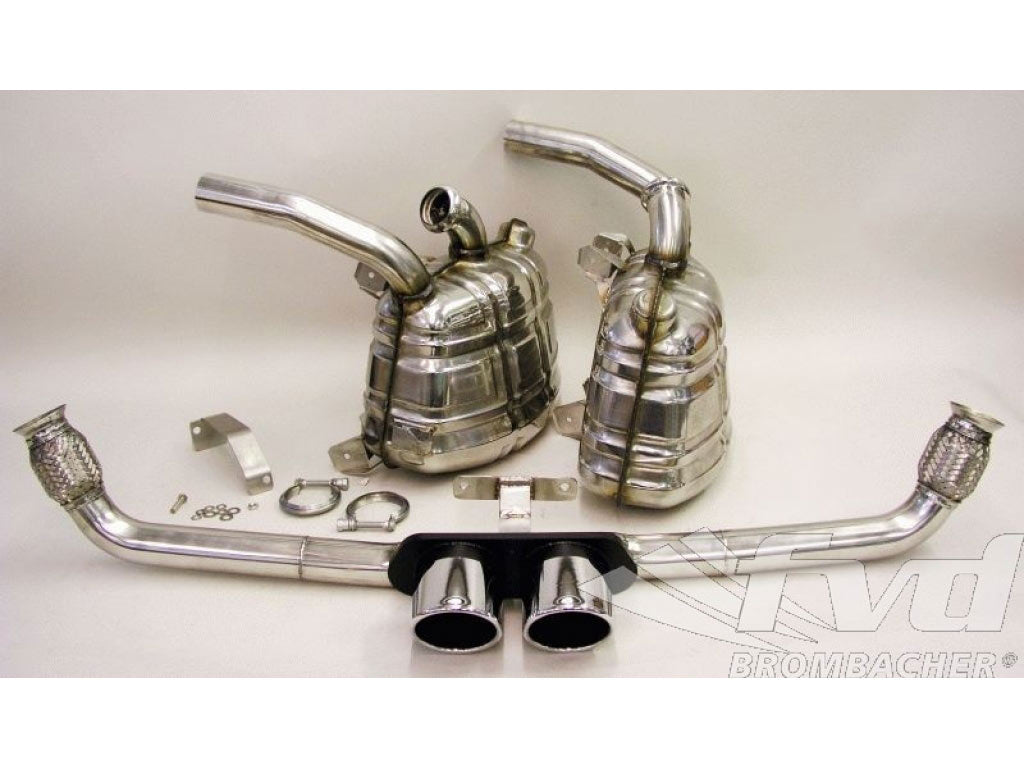 GT3 Muffler Kit, 997.1 (Sound Version) with dual 4 (100mm) round center exit exhaust tips_x000B_*no longer available*