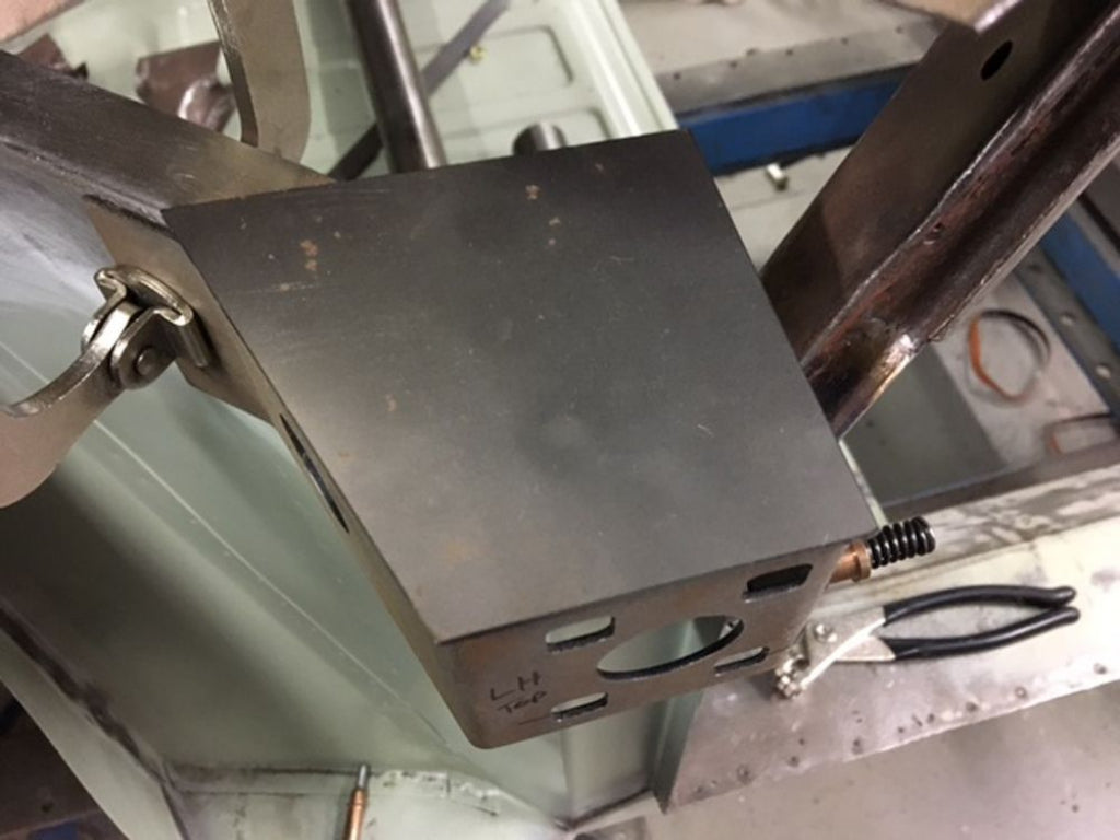 Door Hinge Mount, Upper with Reinforcing Plate.