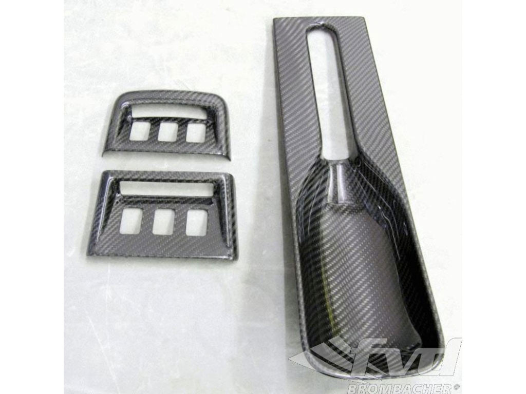 993/964 Carbon-Covering 3-pc (Handbrake insert, center console switch covers)