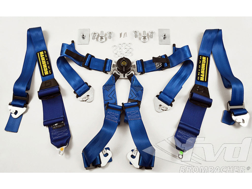 Schroth 6 point belt Profi II-6 Hans 50/75/50mm Blue - FIA approved