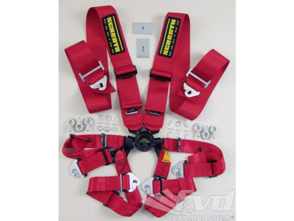 Schroth 6 point belt hybrid 2 FIA 75/50mm red