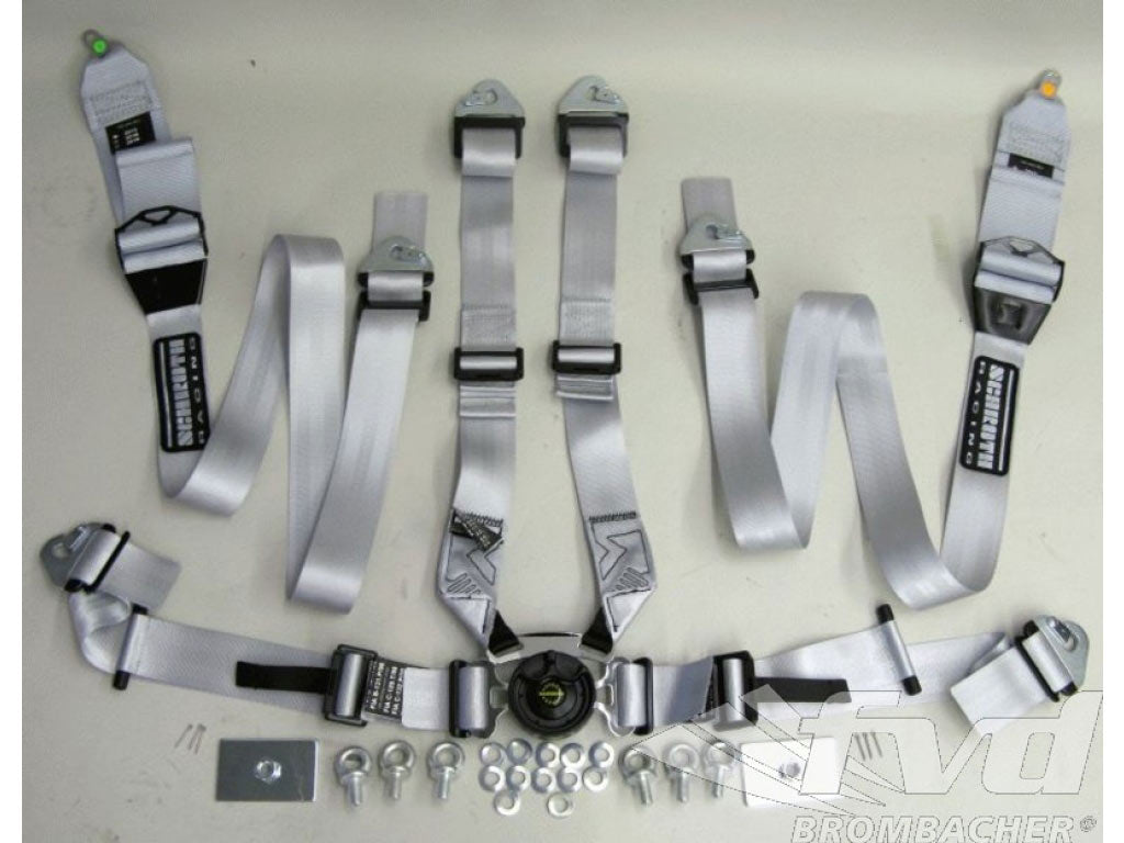Schroth Shoulder Strap 6 point belt Profi II-6 Hans 50/75/50mm FIA approved silver