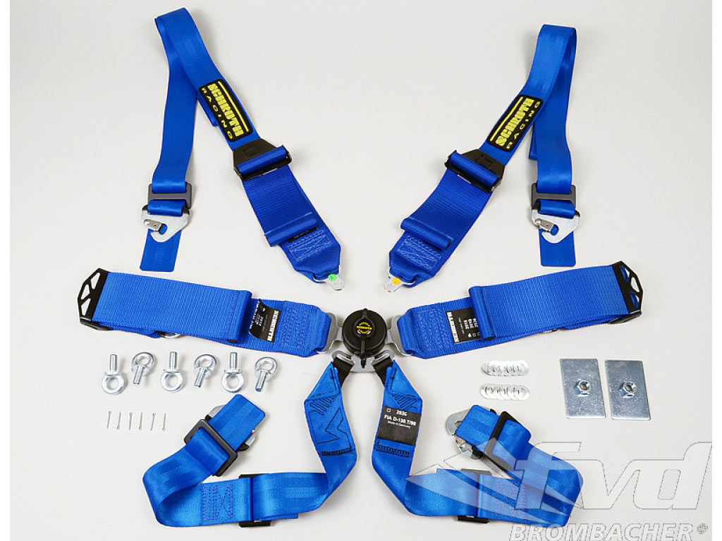 Schroth shoulder strap 6 point belt profi 3-6H 75/75mm blu