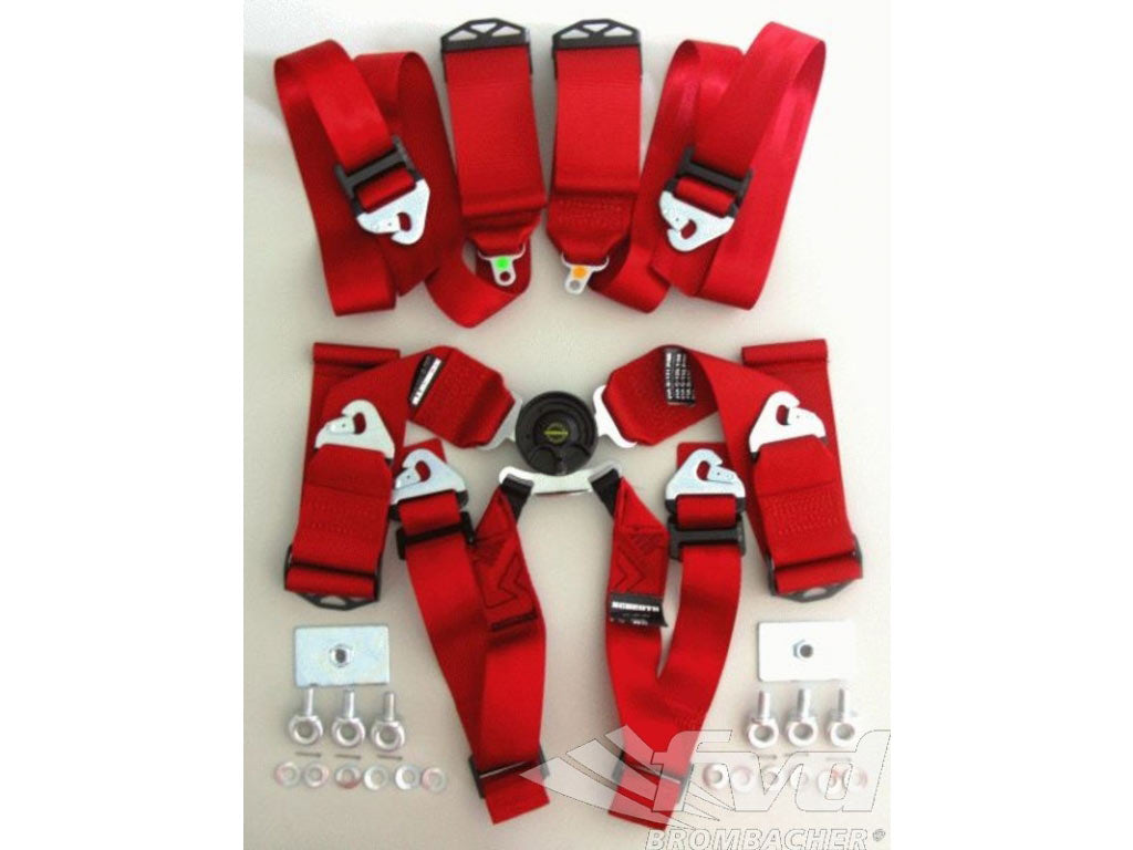 Schroth shoulder strap 6 point belt profi 3-6H 50/75/75mm red