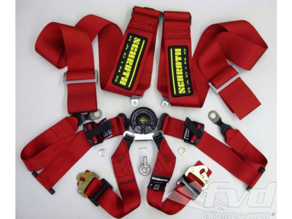 Schroth 6 point belt GT3 - RED - with and without Hans system