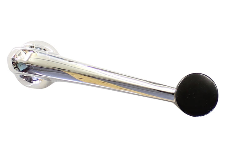 Window crank, chrome with black knob, will also fit earlier cars, 2 reqd. Fits 356B, 356C.