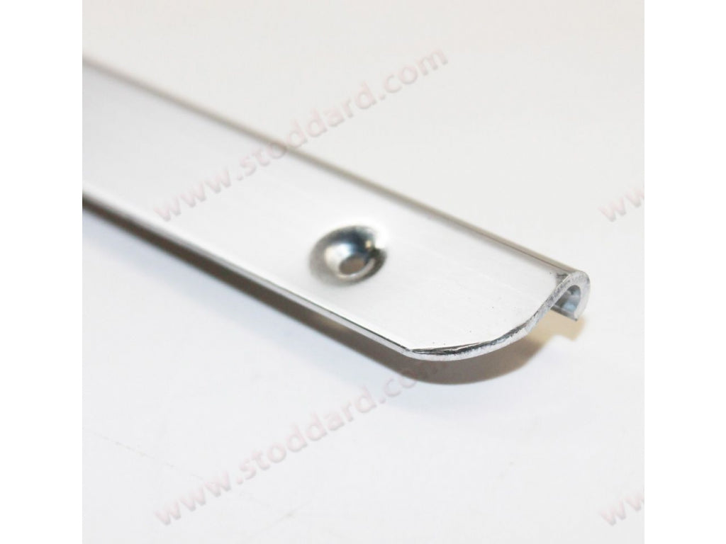 Narrow Aluminum Trip Strip Against Door Bottom