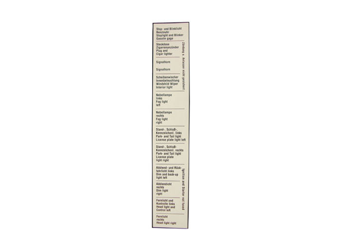 356-A Fuse box label