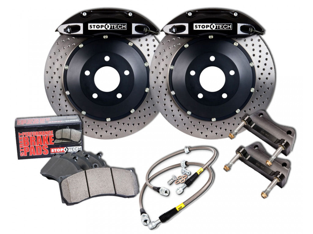Stoptech Big Brake Kit Front Drilled Black Caliper