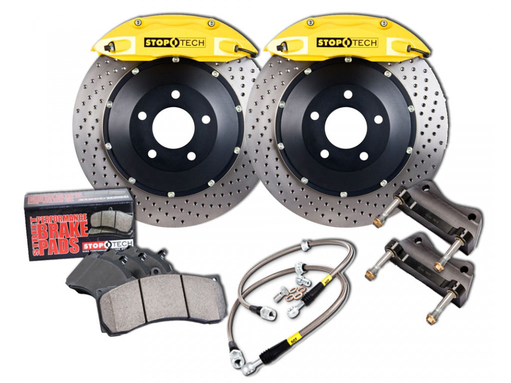 Stoptech Big Brake Kit Rear Drilled Yellow Caliper