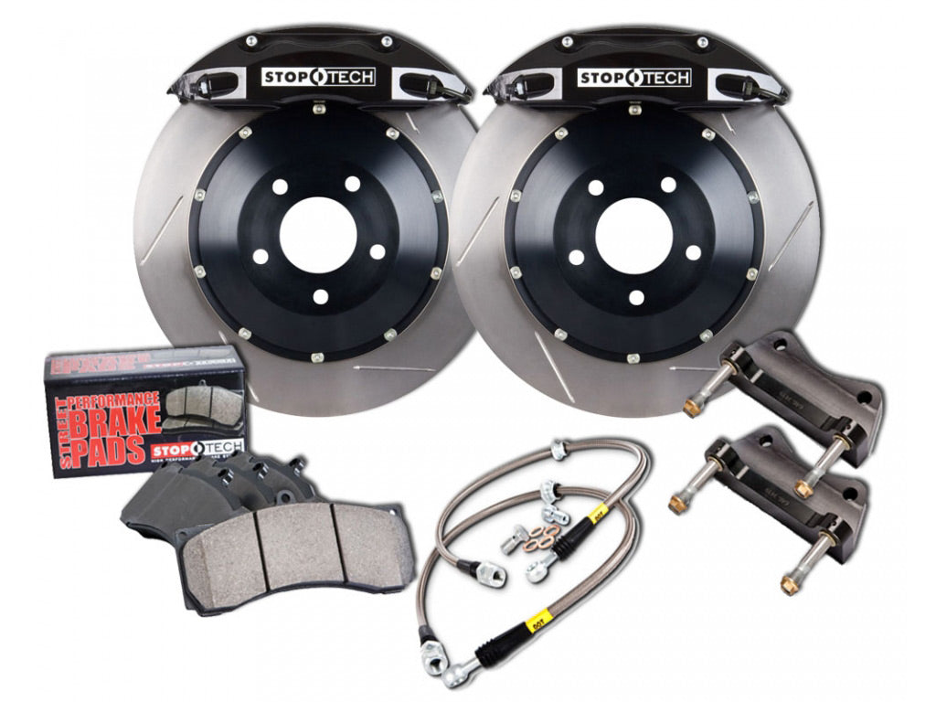 Stoptech Big Brake Kit Front Slotted Black Caliper