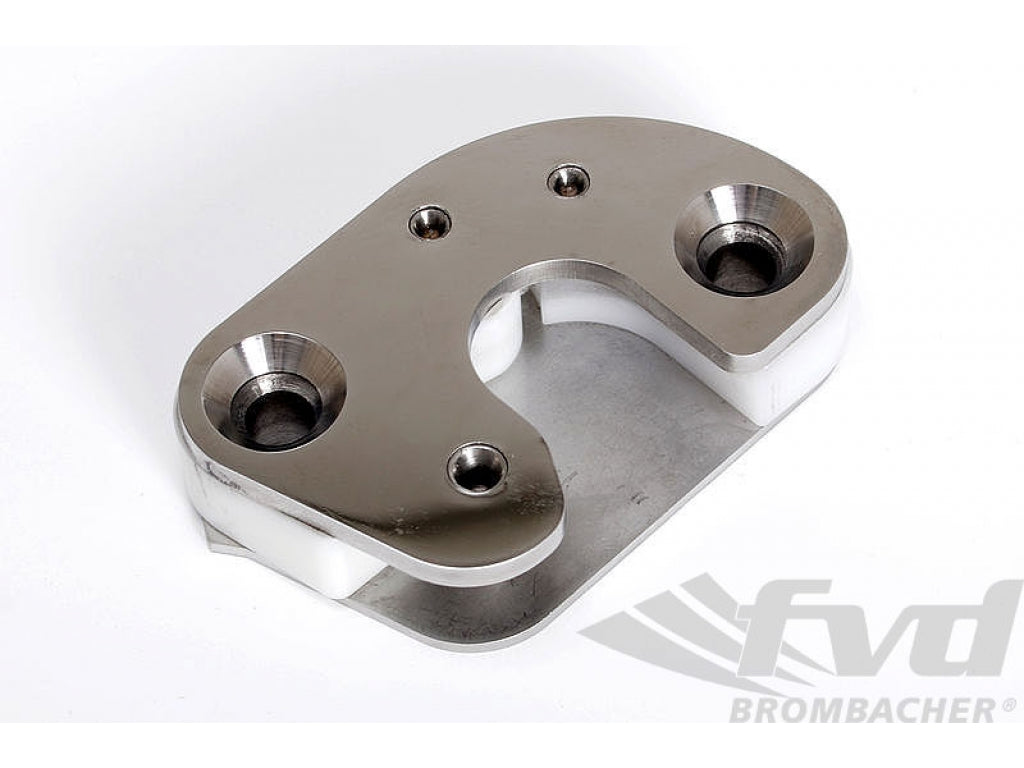 Door lock stricker left white chrome