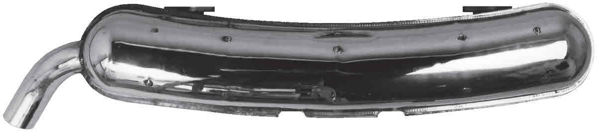 Dansk Original-Style Polished stainless muffler, Single polished 60mm exit