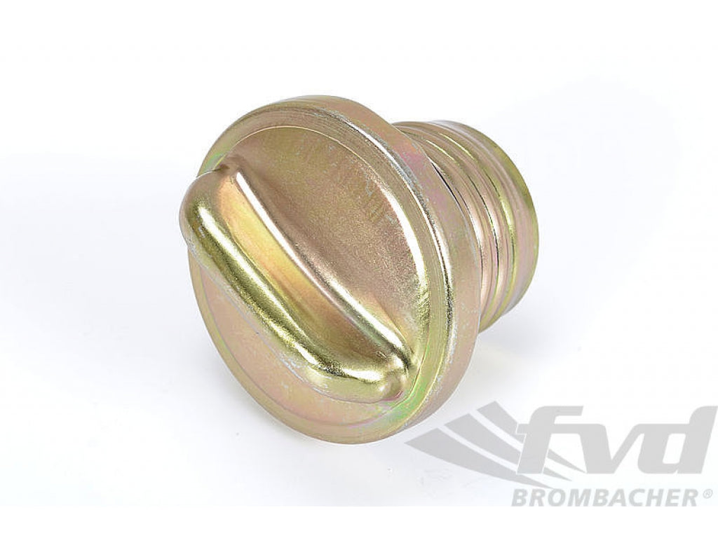 Fuel Cap 911 / 930 1974-79 - Non Locking Screw Type - Gold Galvanized Finish
