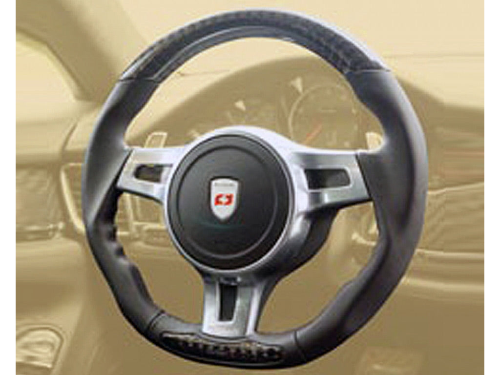Mansory Sport Leather | Wood Steering Wheel with Mansory Logo