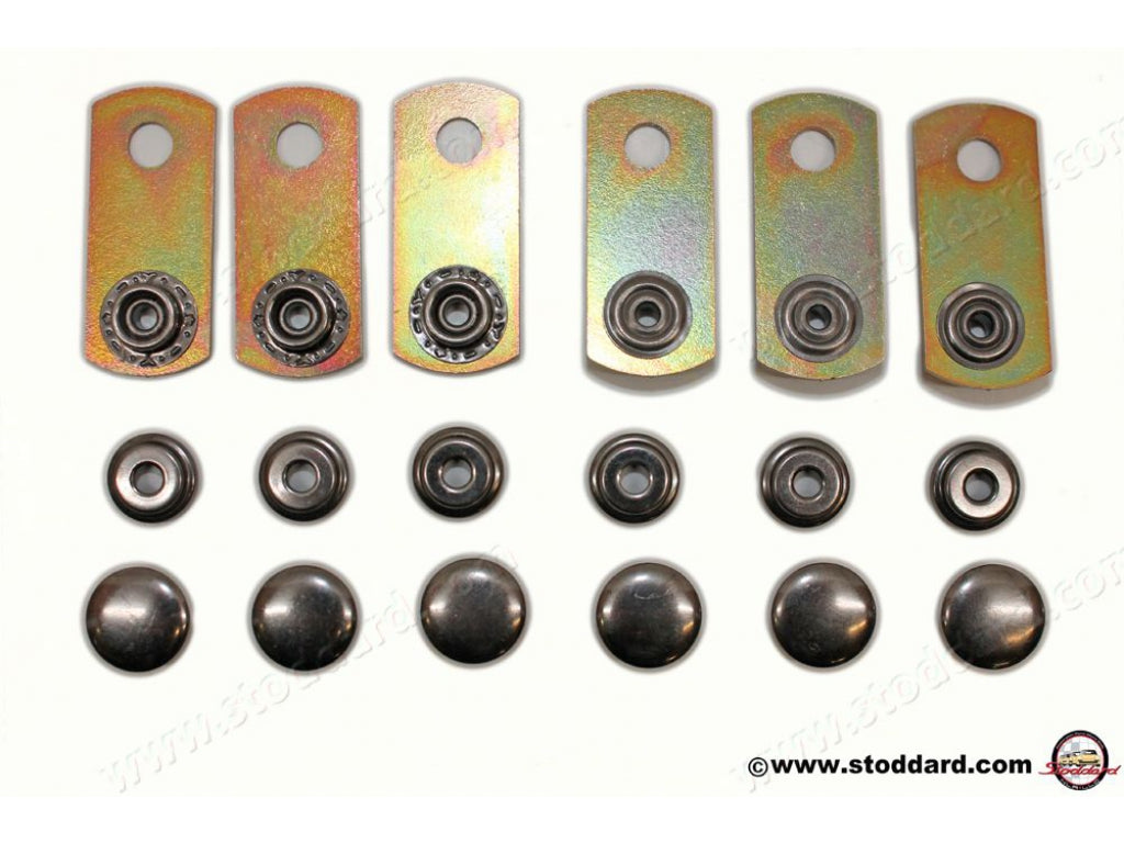 911 Trunk Carpet Mounting Kit with Snaps and Small Brackets