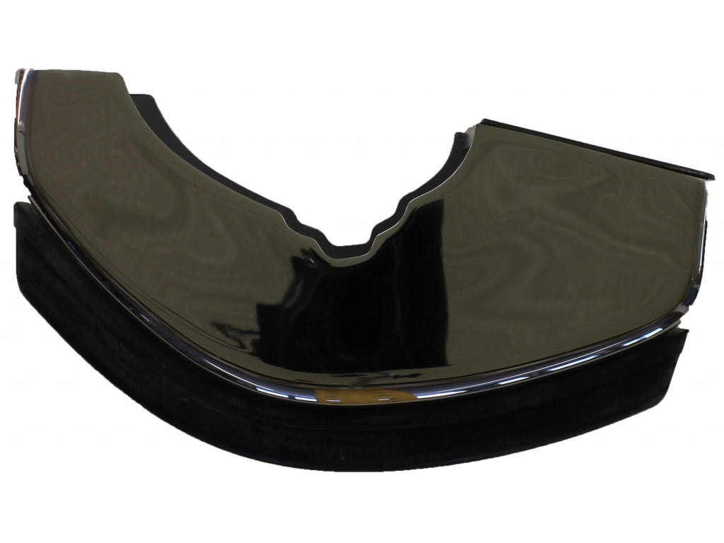 Left front bumper guard, chrome with buffer, for cars with wide 