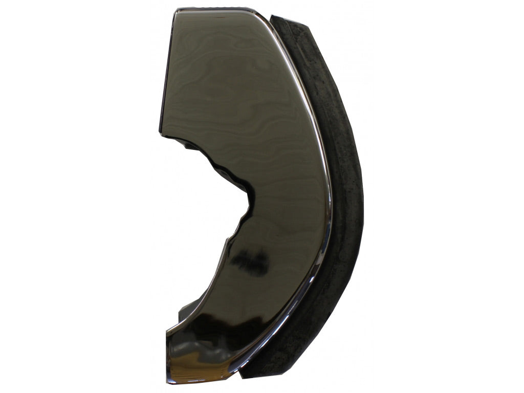 Right front bumper guard, chrome with buffer, for cars with wide S trim. Fits 1965-1973.