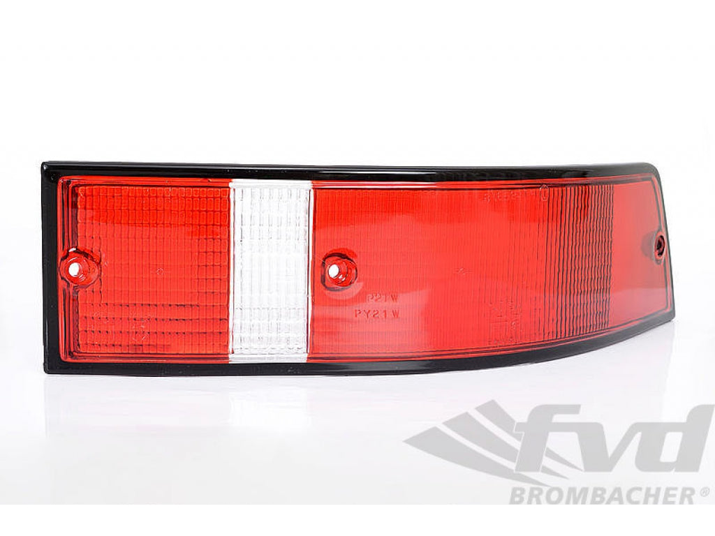 Tail Light Lens 911 / 930 1969-89 - Right - USA - Red Lens with Black Trim