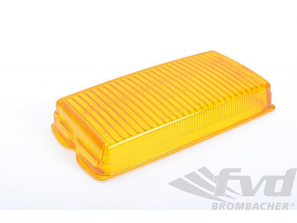 Fog Light Lens 911 1974-86 / 930 1975-77 / 924 1980-88 - Amber - Right or Left