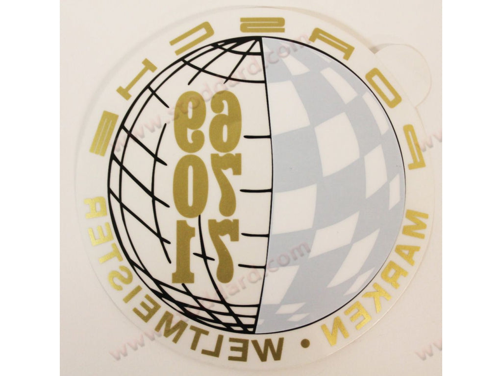 Window Decal 69 70 71 Marken Weltmeister World Champion