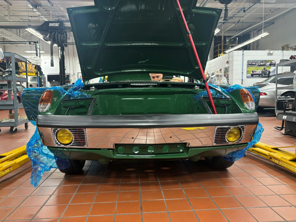 914 stainless gt chrome front bumper with oil cooler cutout