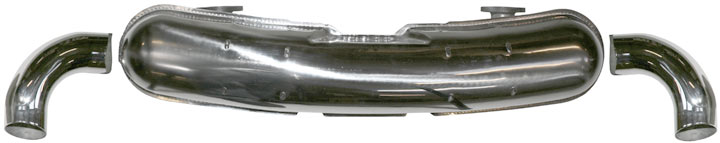Dansk Sport Polished Exhaust System for 911 1975-89, Dual Exit (tips loose)