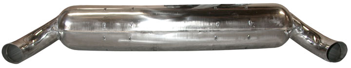 Dansk Sport Polished Exhaust System, 911 1975-89, Twin 84mm Left/Right Exit