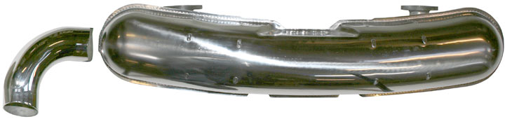 Dansk Sport Polished Exhaust System for 911 1975-89, Single Exit (Tips loose)