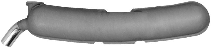 Dansk Original-Style Steel muffler, Grey Stainless Single polished 60mm exit