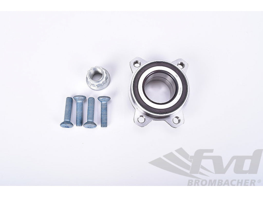 Angular-contact bushing set wheel carrier