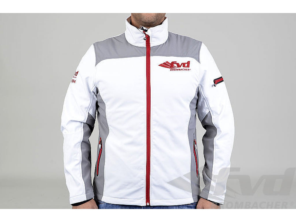 FVD ( Men's) Motorsport Windstopper white / logo's red Size 3XL