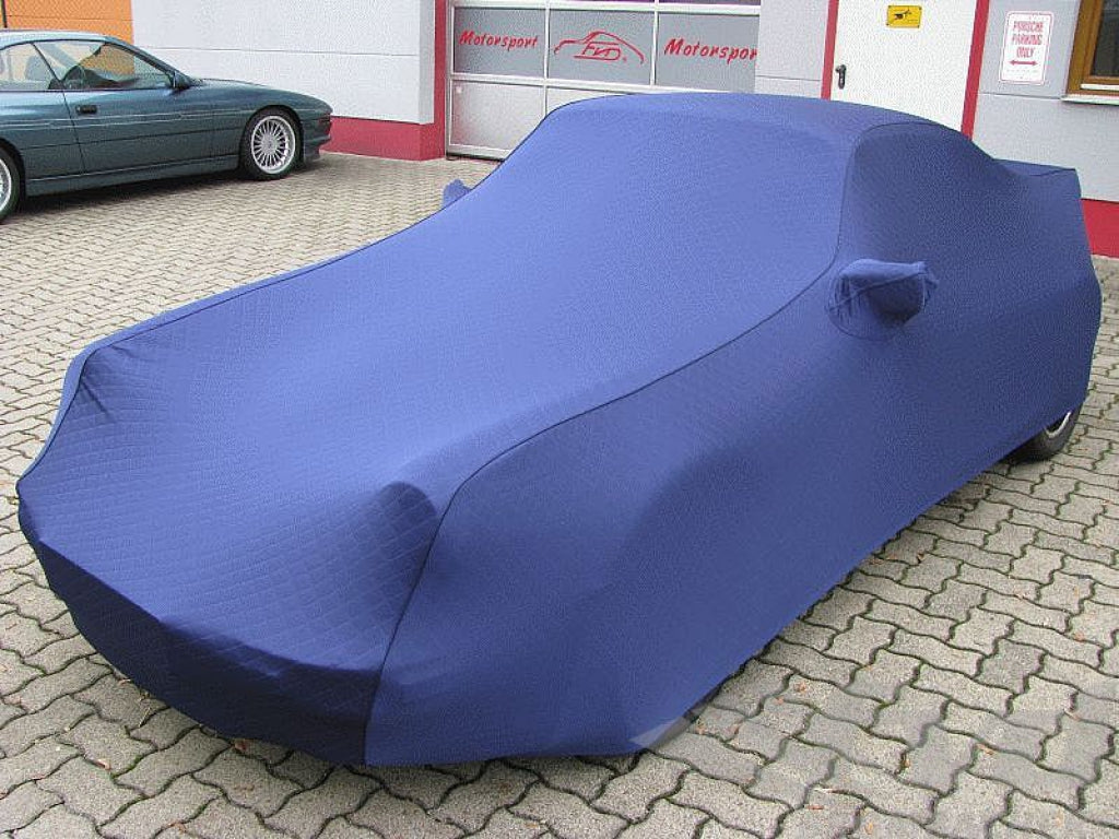 Brombacher Exclusive Cover 911/930 with rear spoiler blue, blue stiching incl. bag, without Logo