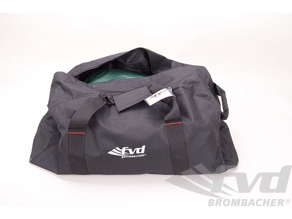 Brombacher Exclusive Cover 911/964 w/o rear spoiler British racing green (710), silver thread & bag