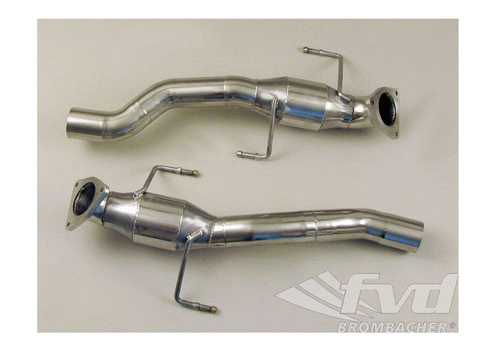 M&M Secondary Cat Bypass Pipes 955 Cayenne Turbo / Turbo S