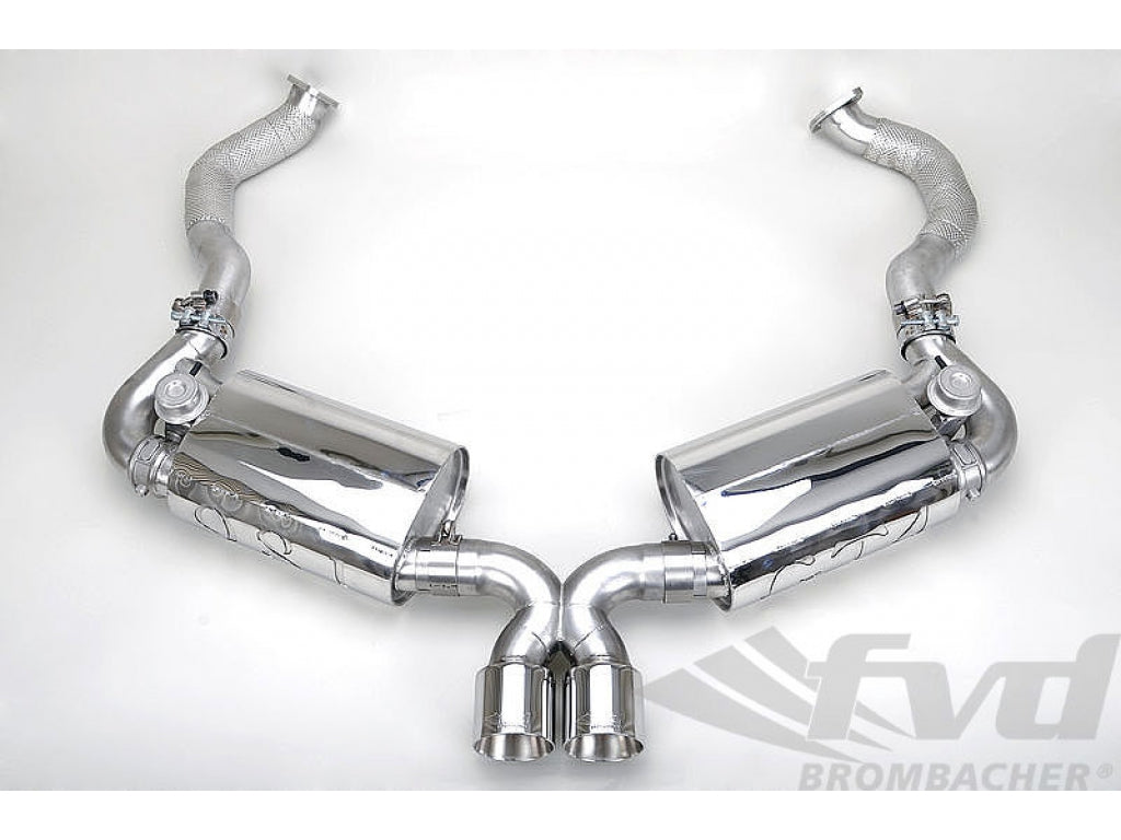 Sport Muffler Brombacher 981 Cayman GT4, Sound Version with Valves