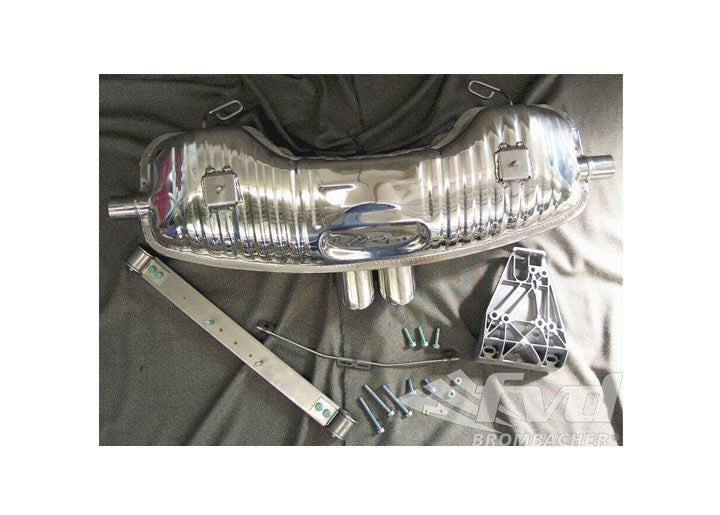 Sport Muffler Brombacher 986 Boxster 2,5l (Sound Version), Stainless Steel, 2x90mm