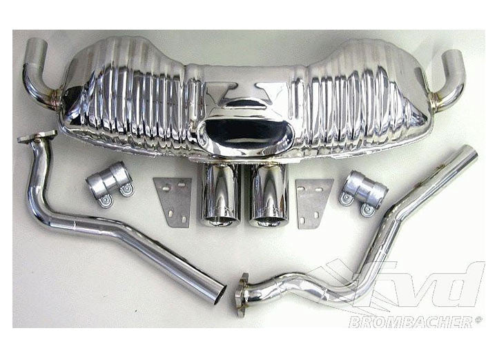 Sport Muffler Brombacher 987/S Boxster,  TUV version, Stainless Steel, 2x90mm