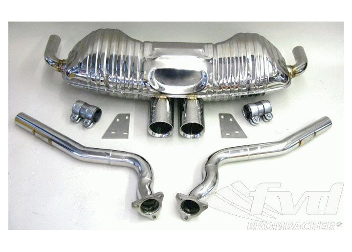 Sport Muffler 987 Cayman Brombacher  TUV Version, Stainless Steel, 2x90mm