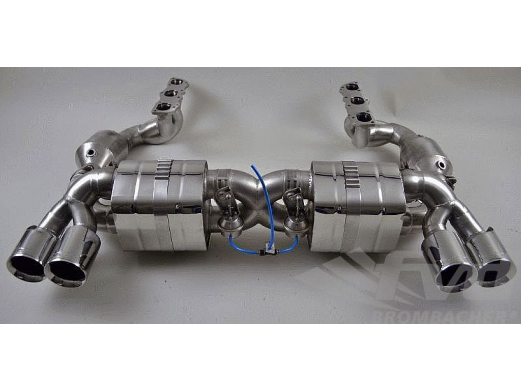 Exhaust System with Valves, 911 3.4 L 2012+ (991) Brombacher with 200 Cell HD Cats,Tips 4x90mm
