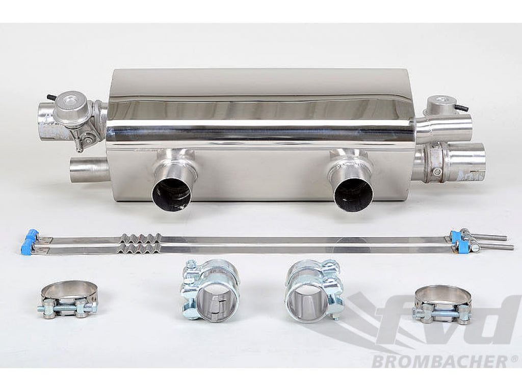 Valved Sport Muffler 991.2 - Brombacher Edition - For Porsche Sport Exhaust (PSE) - For OEM Tips