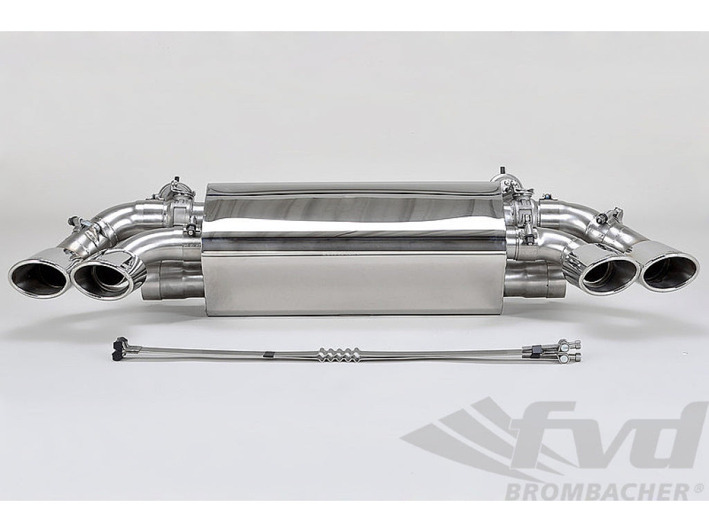 Valved Sport Muffler 991.2 S Models - Brombacher Edition - For Standard Exhaust - With Tips